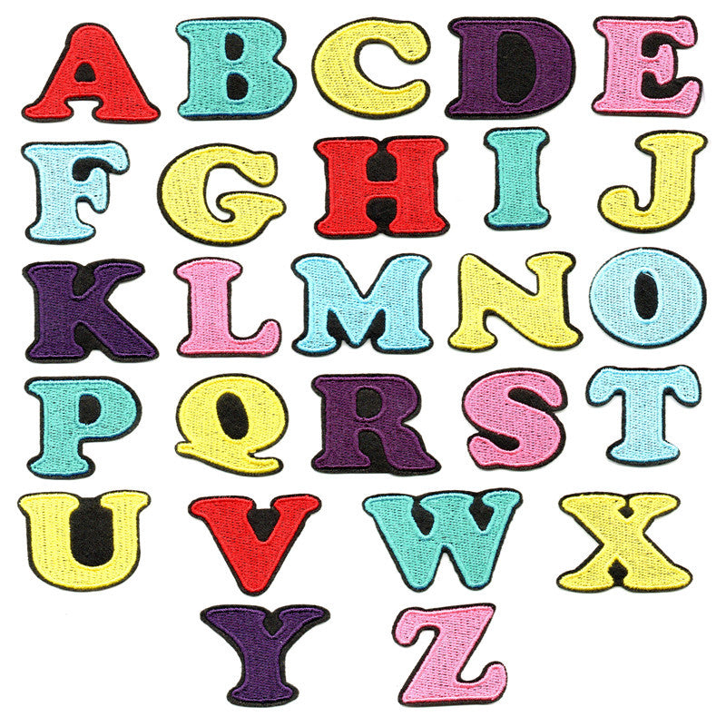 Wholesale A-Z alphabet embroidery patch